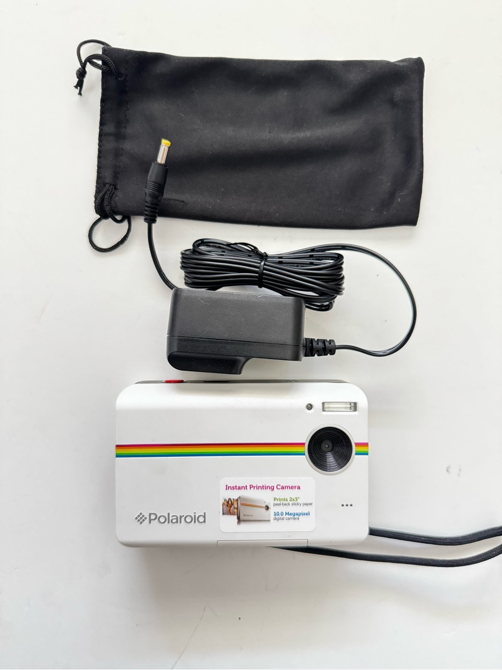 Polaroid White Instant Print Camera with Charger